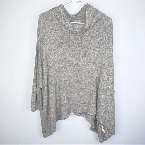 Gyft Oversized Oatmeal Beige Dolman Sleeve Cowl Neck Sweater Small
