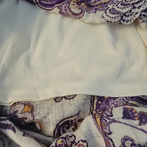 NWT Band of the Free Paisley Maxi Dress Tier Summer Vacation Resort Cruise Sz S Purple