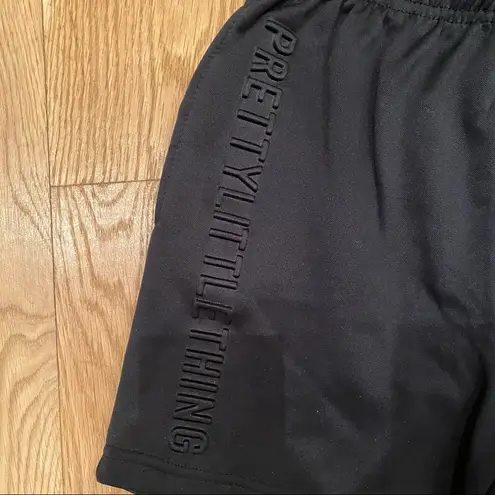 Pretty Little Thing  Black Vertical Logo Shorts Size US0 thumbnail 5
