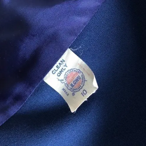 Vintage 80s Austin Hill Blue Wear To Work Union Label Blazer Jacket Size 10P