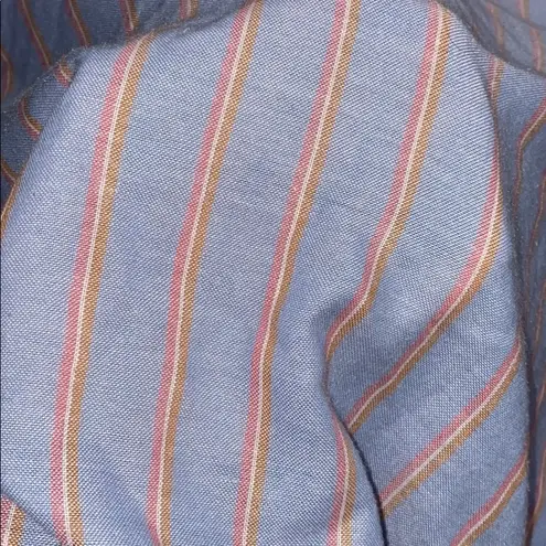 60s VTG LEVI STRAUSS STRIPE BUTTON UP LONG SLEEVE MID CENTURY Blue