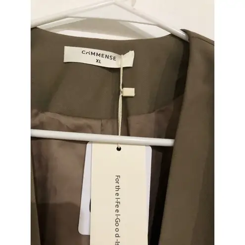 Commense Women's Business Casual Blazer Two Button Long Sleeve Camel XL NWT Tan