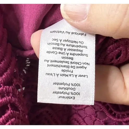 Talbots  Womens XL Floral Lace Blouse Top Side Zip Career Party Going Out Boho