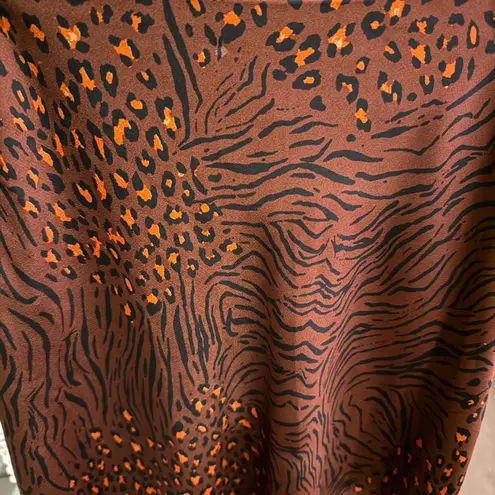 Abel the label ASTR the Label Brown Leopard Zebra Print Mini Skirt Womens Size S