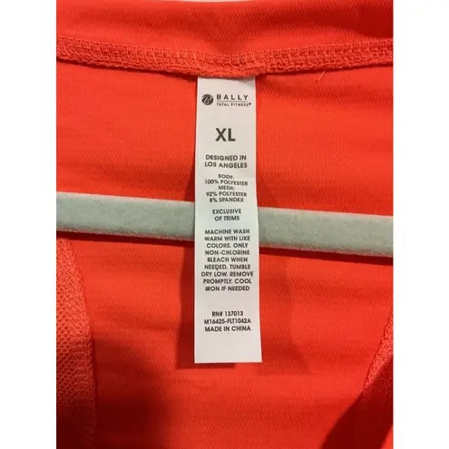 Bally Total Fitness Woman’s Sleeveless Orange Activewear Shirt Xl