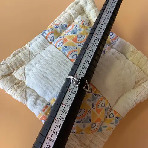 Silver plated Heart Shape Each Side Black Gemstone Ring Size 8 Slightly Over