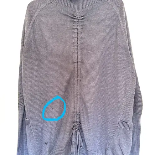 Lululemon  Transformation Wrap Knit Sweater Open Women’s Gray Sz 6 Pockets side
