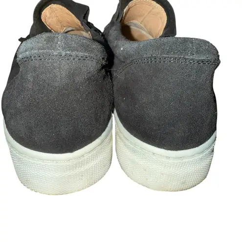 Sesto Meucci Calyce Novel Kiltie Sneakers Black Suede Golden Hardware Size 9