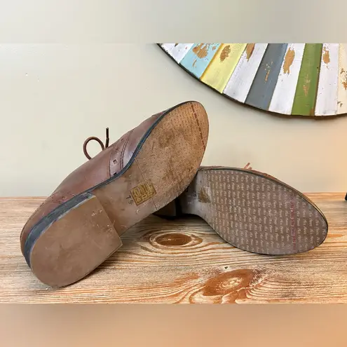 Miz Mooz | Monaco Women's Brown Leather Oxford Wingtip Lace-Up Shoes 7.5