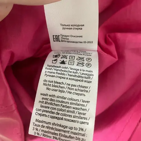 Rotate Birger Christensen Herlina Faux Leather Mini Dress Barbie Pink 90s Style Size 4