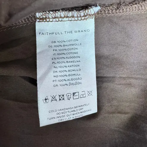 Faithfull the Brand Deva Midi Dress Dark Chocolate US 10 XL