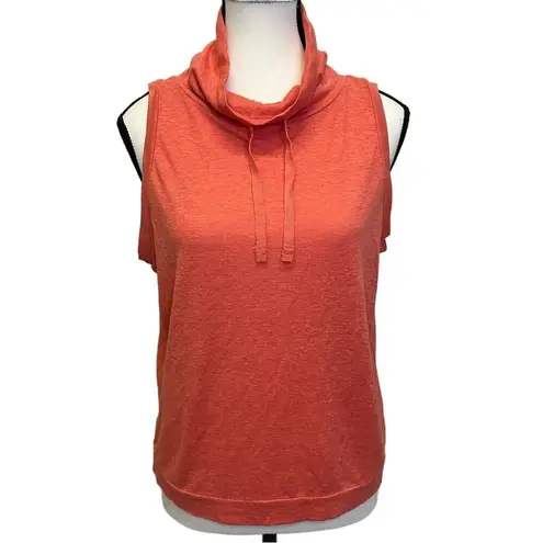 prAna  Women’s Sleeveless Hoodie in Vibrant Coral, Size XS