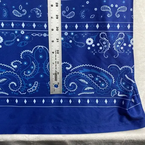 Vintage Vintage Anthony Richards Bandana Print Summer Shift house Dress Mumu S Blue Size 4