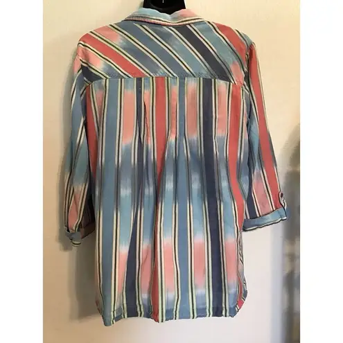 Dress Barn  Women’s Button Down Striped Shirt. Size 14/16