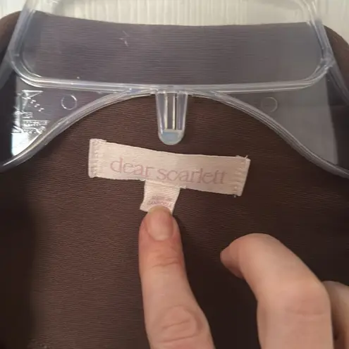 Scarlett Brown Women's Jacket 3/4 sleeve cinched dear scarlet size medium