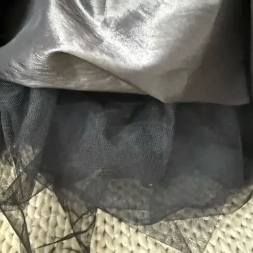 Taffeta Charcoal Grey Ball Formal Gown Beaded Sequins Rhinestone Dress 20 Gray Size undefined