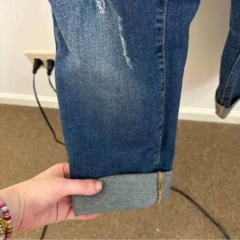 Indigo Blue Denim Distressed Maternity Overalls Size Small Maternity