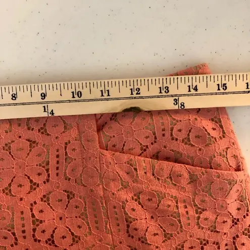 Anthopologie Corey Lynn Calter Womens Youghal Lace Cropped Pants Pink Floral 6