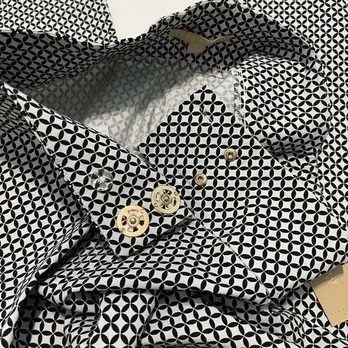 Hope & Harlow Straight Pants Black White Medium Black