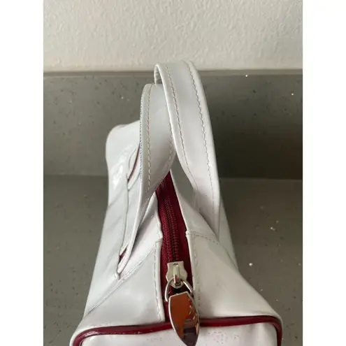 Shiseido white and red Cosmetic Pouch Bag Skincare READ Silver