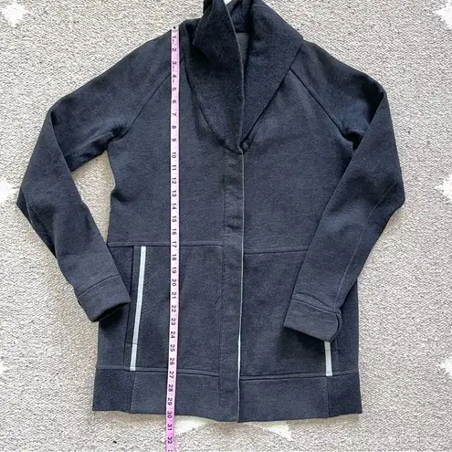 Lululemon Athletica Yin To My Yang Cardi in Heathered Black Soot Light