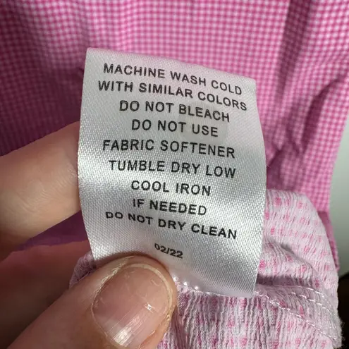 IBKul Dress Women M Pink Gingham 1/4 Zip Pocket Pickleball Tennis Active Sport Size M