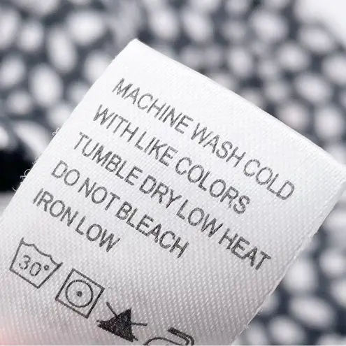 TAIL Short Sleeve Golf Tee Half Button Mock Neck Black White Red Spotted Size XS