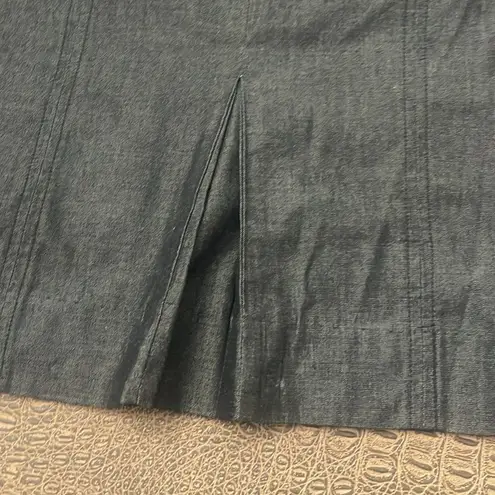 Elia Dark Gray Tailored Midi Skirt Size 42 Large Cotton Blend