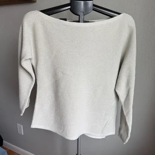 Treasure and Bond Cool Summer Waffle Knit Asmmetrical Sweater Women's Large