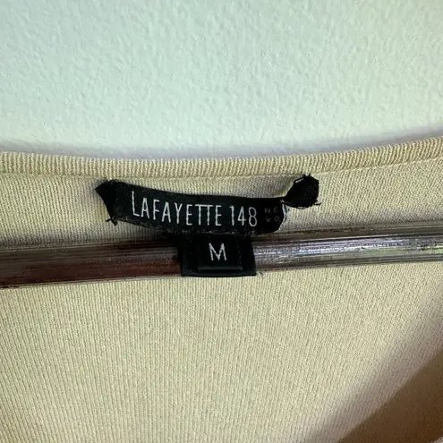 Lafayette 148 Gold Tan Crewneck Tank Top Medium Designer Quiet Luxury Staple