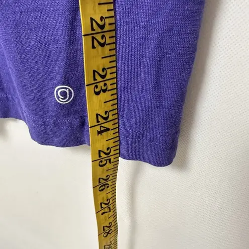 Gramicci Top Womens XS Purple V Neck Basic Short Sleeve Hemp Organic Outdoors