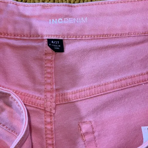 Inc international I.N.C. International Concepts Size 4/27 Pink Frayed Jean Shorts