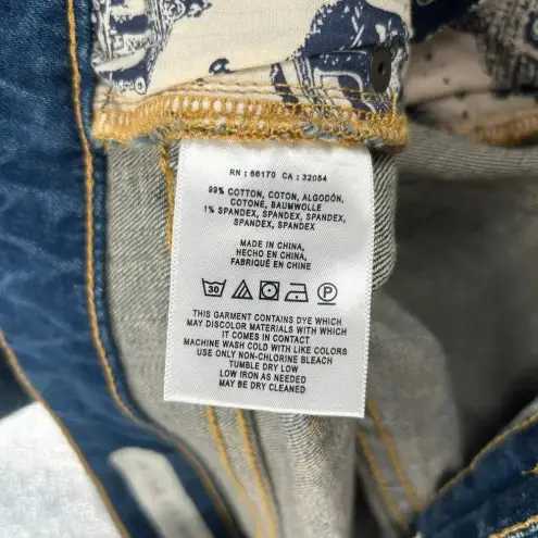 Anthropologie NWT Pilcro By  Mid Rise Slim Denim Shorts Dark Wash Blue Size 27