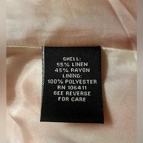 Premise Floral Orange Midi Skirt, Linen Blend, Size 10