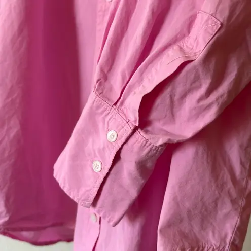 ZARA  cute bubblegum pink oversized poplin button down shirt