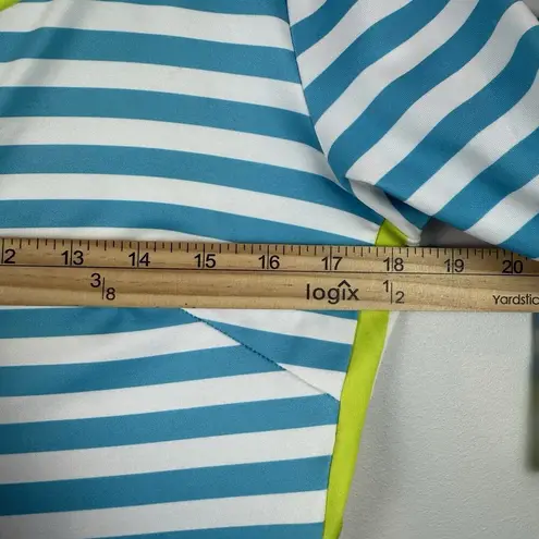 Gretchen Scott Dress XS The Hinckley Stripe Split Neck Short Shift Retro Preppy