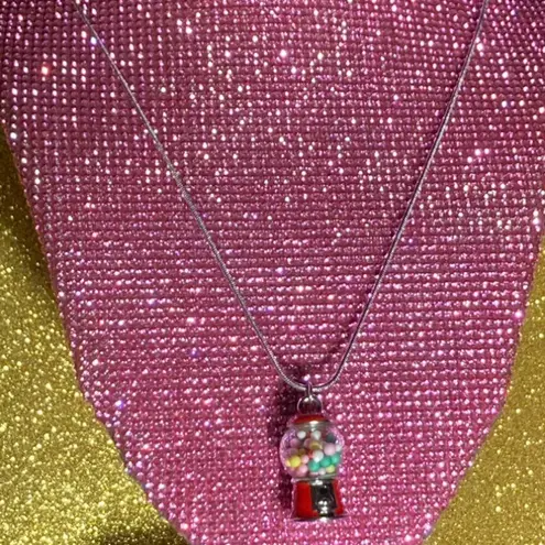 Bubblegum 3D Red Gumball Machine Necklace Multicolor Emo Scene Egirl Kawaii Gift