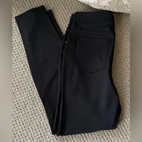 Simply Vera, Vera Wang Simply Vera Vera Wang Black Polished Twill Jean Pant High Rise Skinny