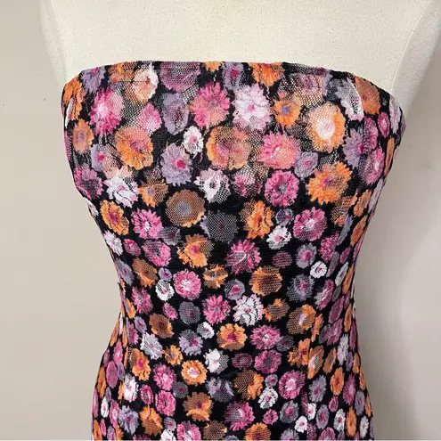 NWOT MISCREANTS Cupid Lace Mini Dress in Orange and Pink Floral, UK12 (US8) Size 8