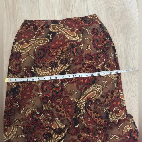 Carol Rose Vintage   Midi Skirt in Brown and Red 🥀🌹🏵️