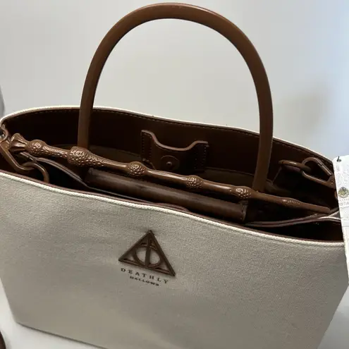 Lounge Fly  Harry Potter Elder Wand Purse Deathly Hallows Canvas Handbag Pop Cult