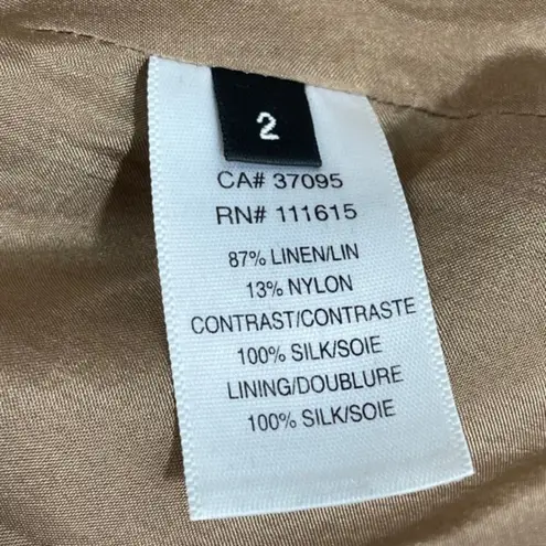 Robert Rodriguez Size 2 Brown Linen Blend Eyelet Lace Sleeveless A-Line Dress - Image 10