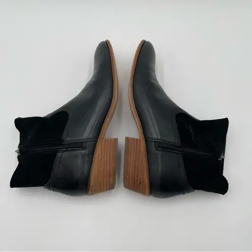 Frye and Co. Women's 10 Black Suede & Leather Rubie Zip Ankle Boots Western