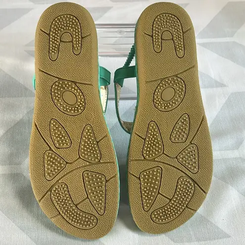 Mint Green Thong Sandals with Metallic Accent Size undefined
