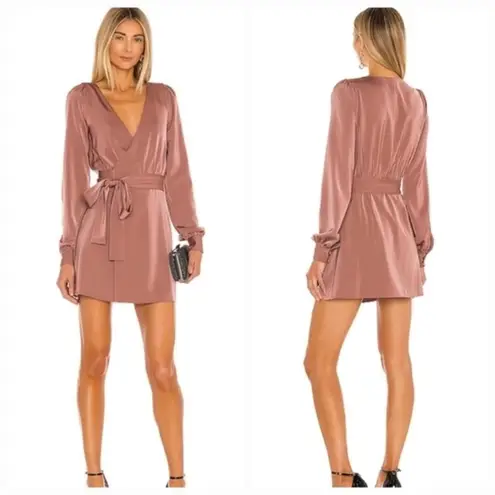 NBD Revolve  Janet Long Sleeve Mini Dress in Mauve | XS