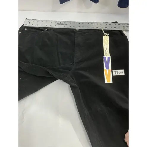 L.A. Blues Womans Trousers 24 W Black Corduroy NWT