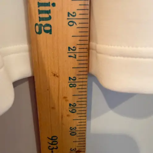 Cable & Gauge Studio Modal Blend Hoodie Womens Large Ivory Activewear Athleisure White