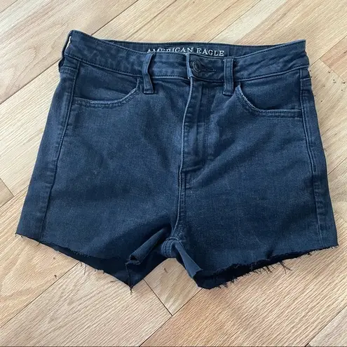 American Eagle  Super Stretch Super Hi-Rise Jegging Black Shorts Size 4 Regular