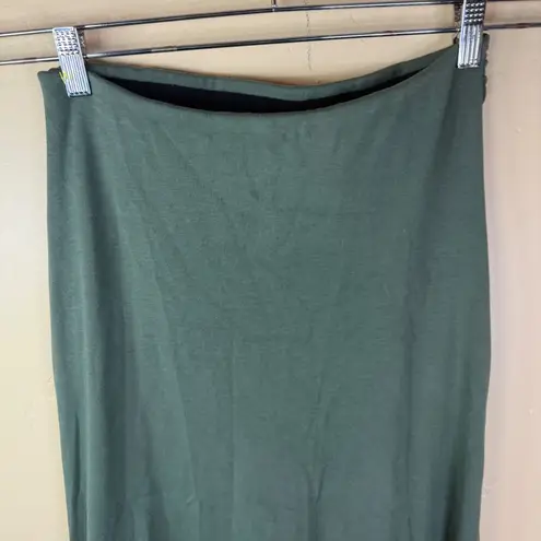 NWT OGL Move Mermaid Maxi Skirt Olive Womens Med Knit Jersey Everyday Stretch Green