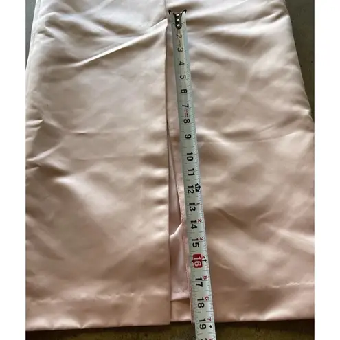 Vintage Pinky & Me Skirt Womens Size 4 Pink Formal Satin Long Maxi Lined Back